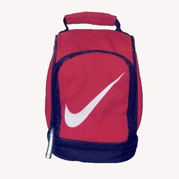 Nike Other - Nike Insulated Lunch Box 2 Compartment Swoosh Tote Bag School Boys/Girls Red Blk